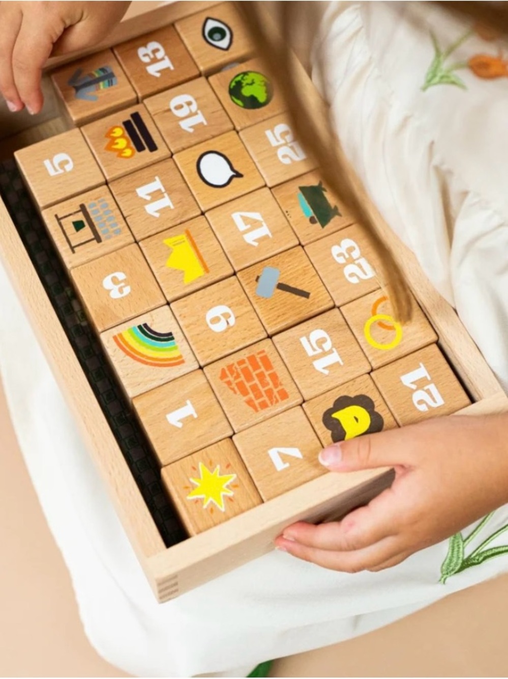 Traditions Set Advent Blocks Wood Box & Hardback Book Family Devotional